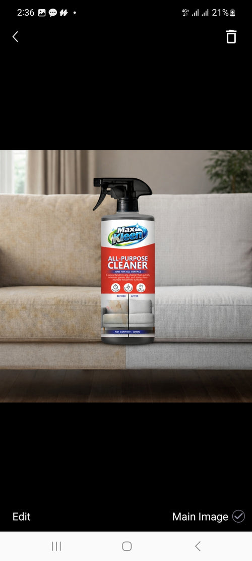 Max Kleen All-Purpose Cleaner – Sofa & Upholstery Cleaner | 500ml