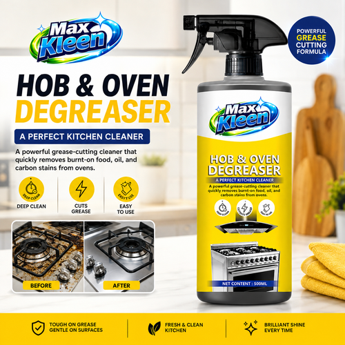 MaxKleen Hob & Oven Degreaser – Powerful Kitchen Grease Cleaner | 500ml